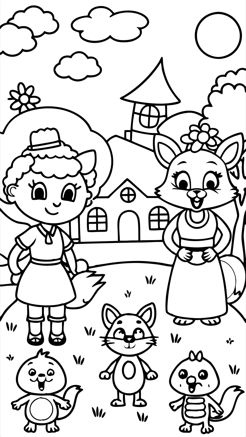 bluey grannies coloring pages